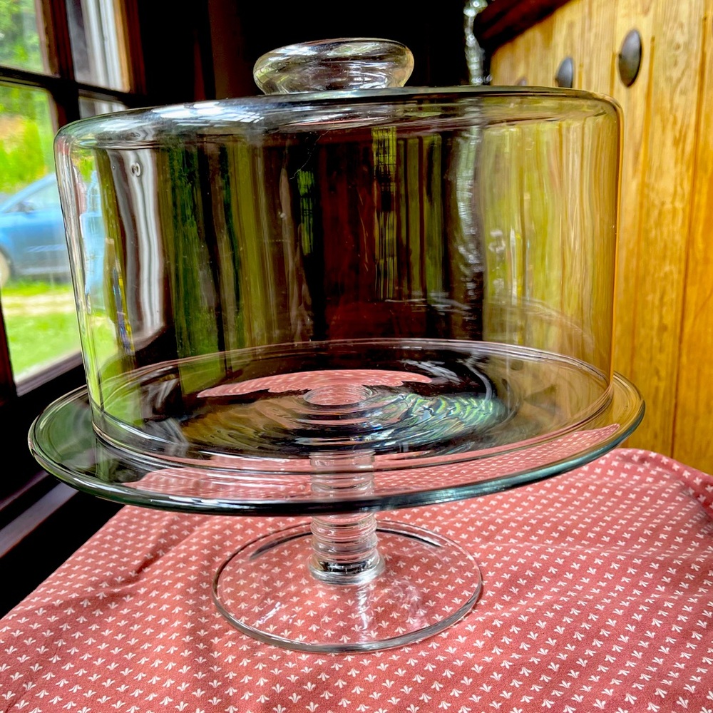 Tiffany Mesa Design Glass Cake Plate